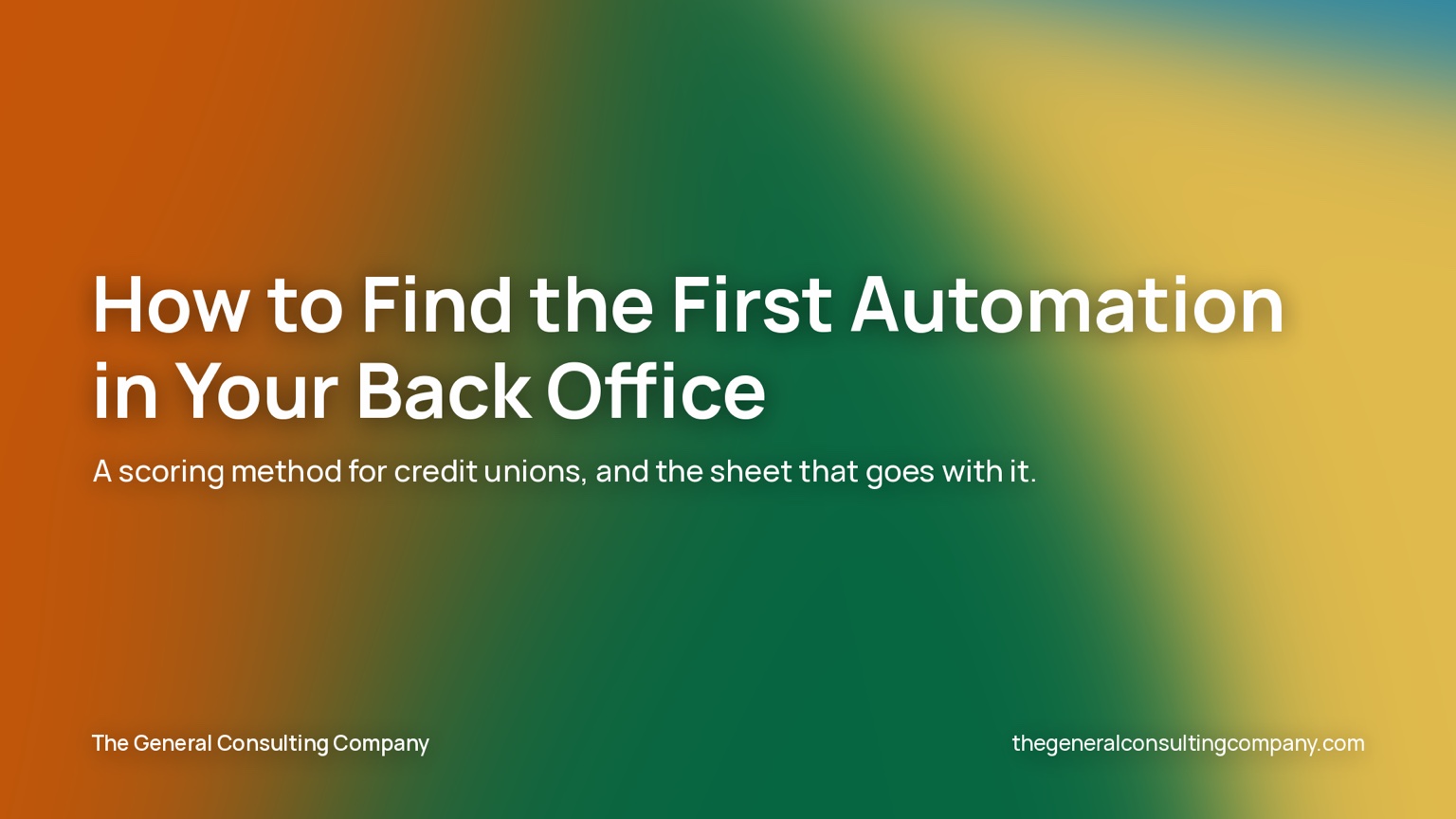 How to Find the First Automation in Your Back Office